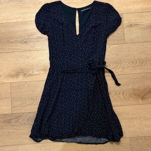 Abercrombie & Fitch Navy Dress with Red Dot Print
